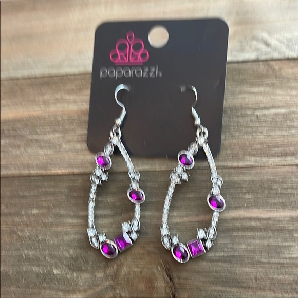 ❄️ Paparazzi | Silver and Purple Teardrop Earrings Boho Date Night - Picture 3 of 13